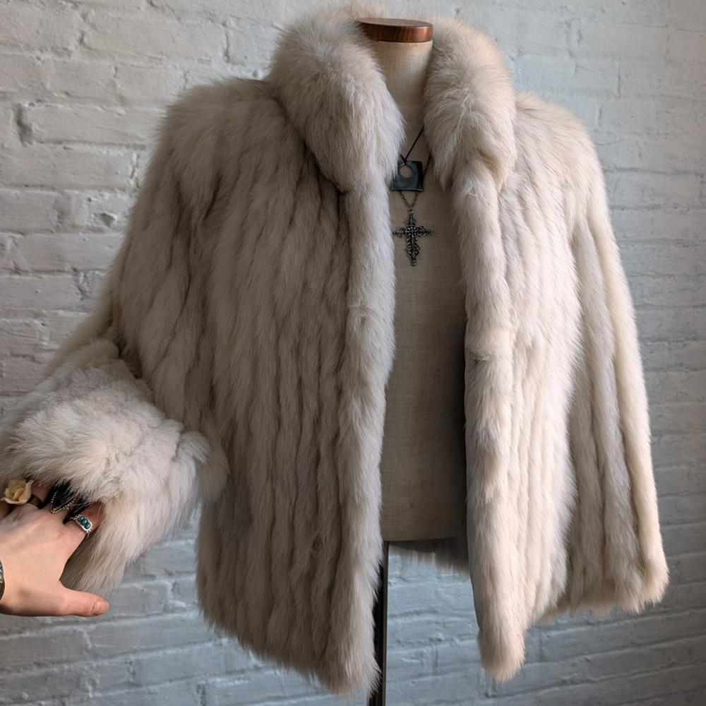 Vintage Leather Jacket Penny Lane Jacket Faux Fur Coat 70s Tapestry Trench Coat - Picture 5 of 16